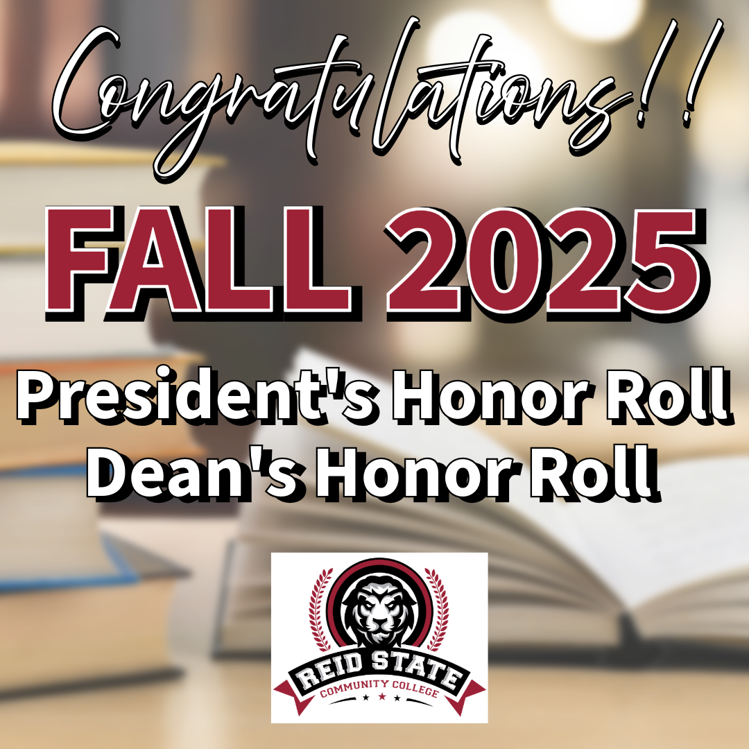 Reid State Announces Presidents and Deans List Honor Roll for Fall 2025