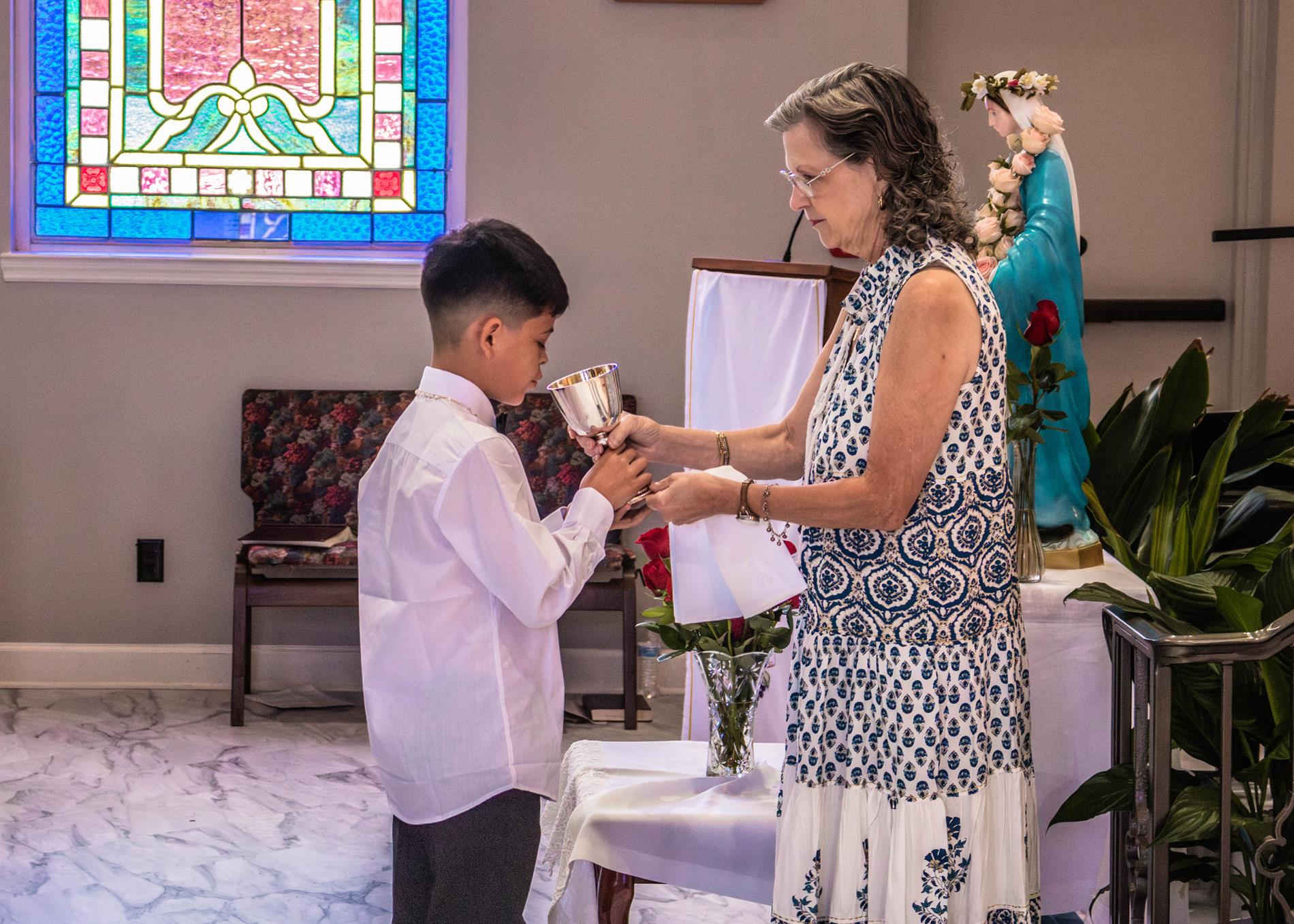 Receiving First Communion