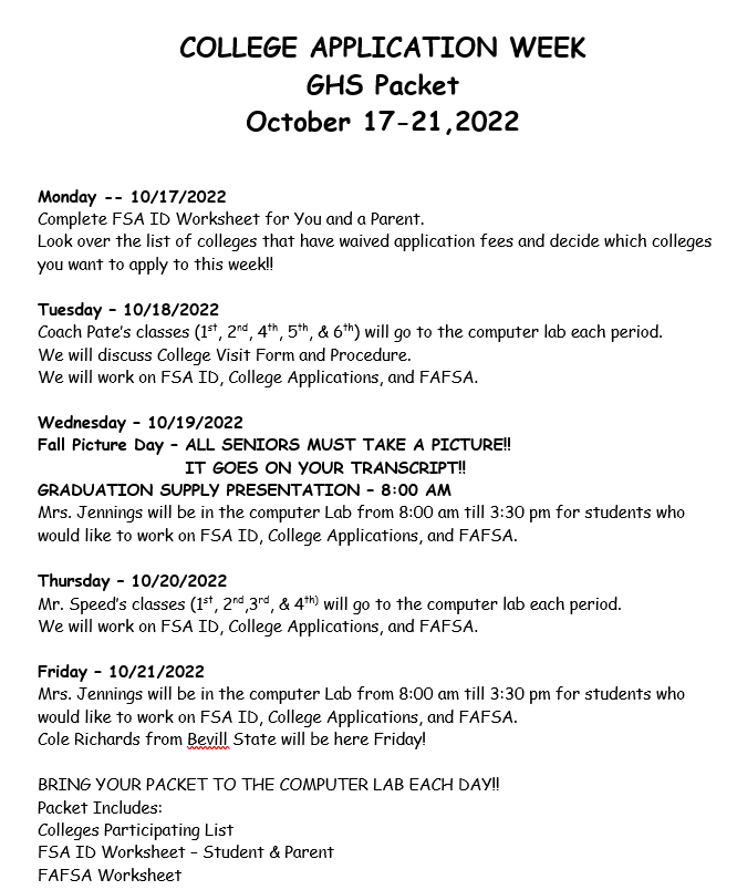College Application Week 2022