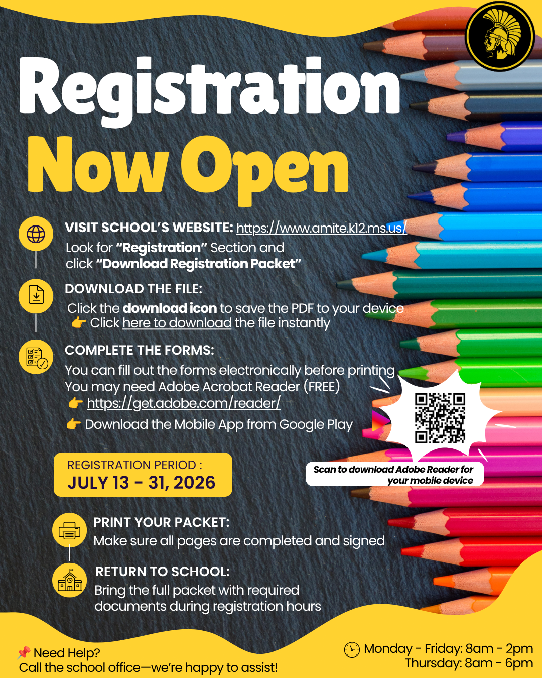 Back to School Registration Flyer