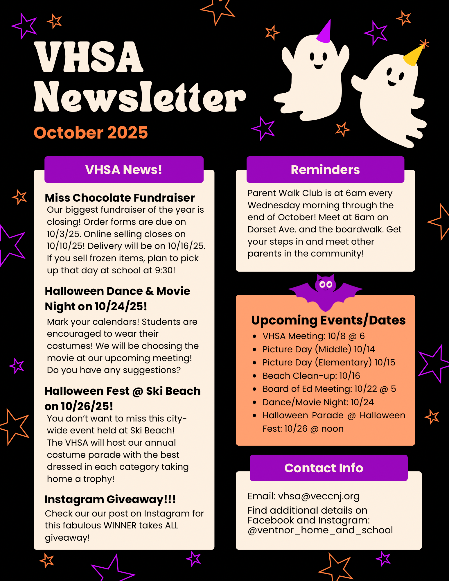VHSA Oct Newletter