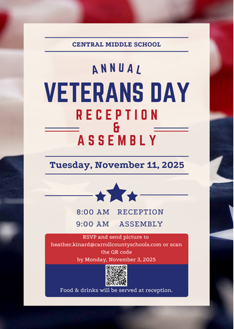 veterans day reception and assembly on november 3rd. 