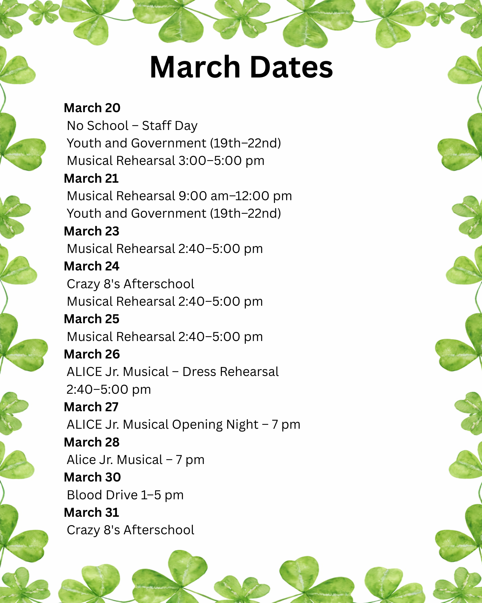 Pajama Day Flyer Pajama Day Flyer