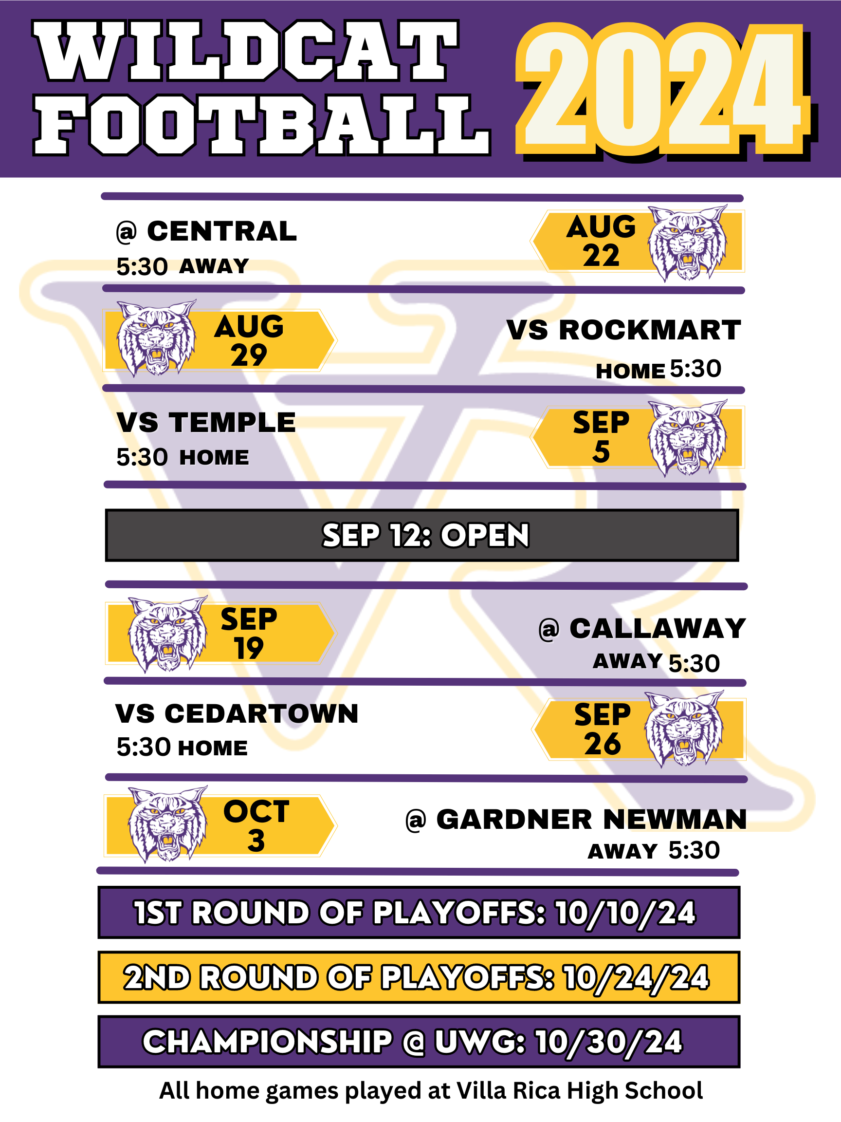 Football Schedule 2024