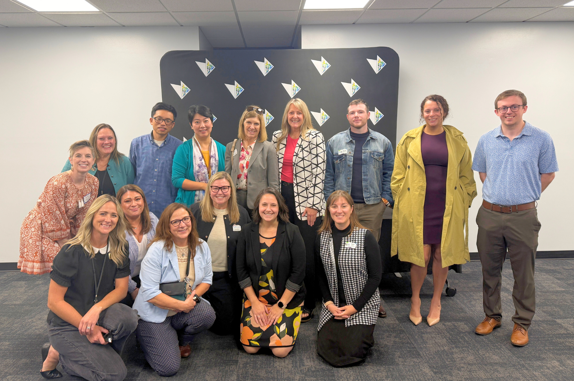 Group photo at Administration Center Open House event