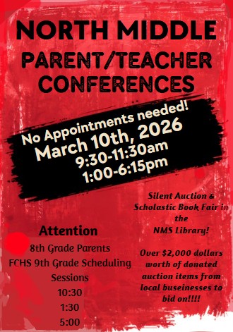 Parent/Teacher Conferences 9:30am to 11:30am & 1:00pm to 6:15pm No Appointment Necessary for Conferences 