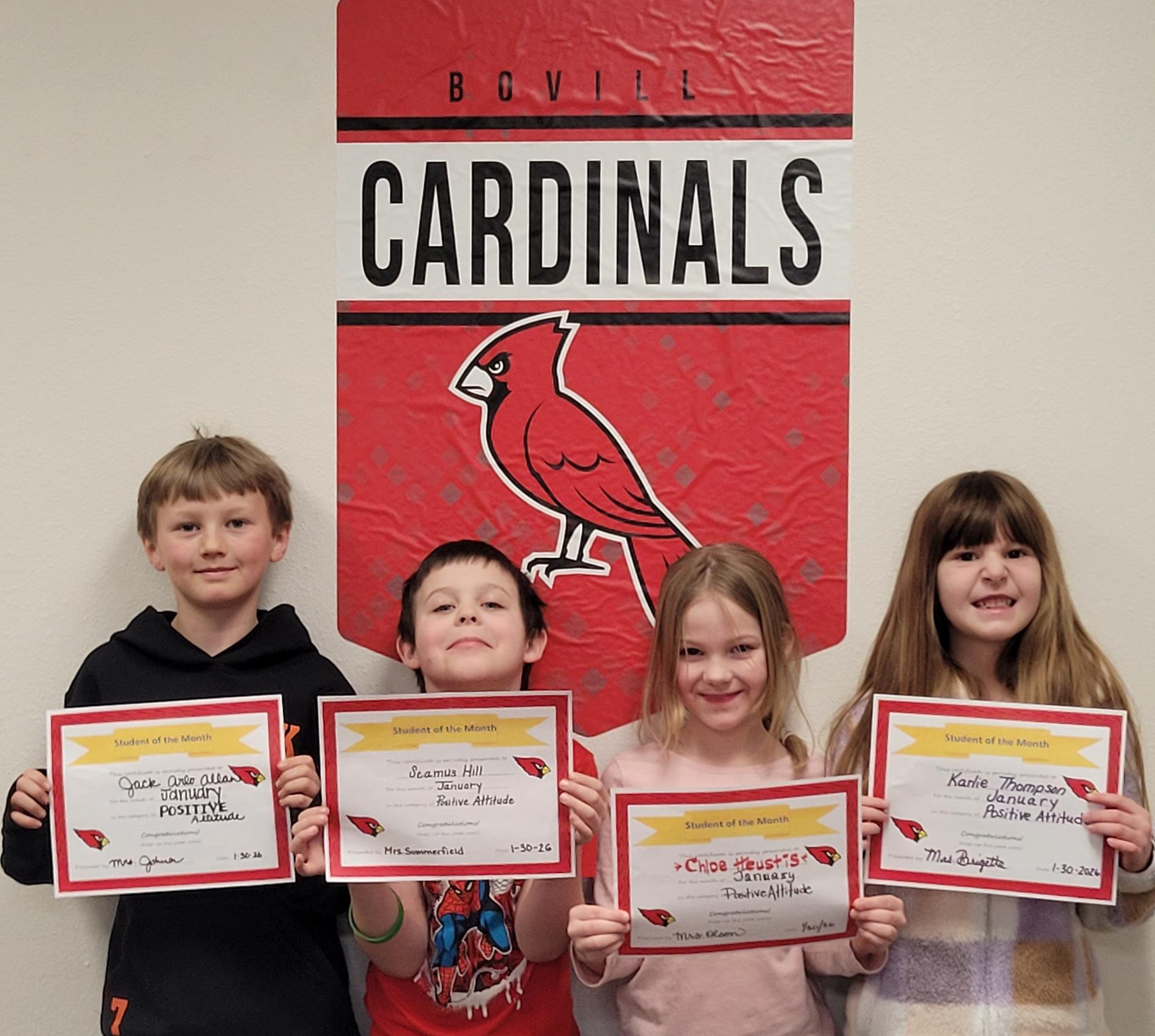 January Students of the Month