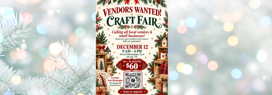 Craft Fair Vendors Wanted