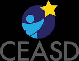 An Icon of the CEASD logo shows a blue image with hand outstretched reaching towards a yellow star