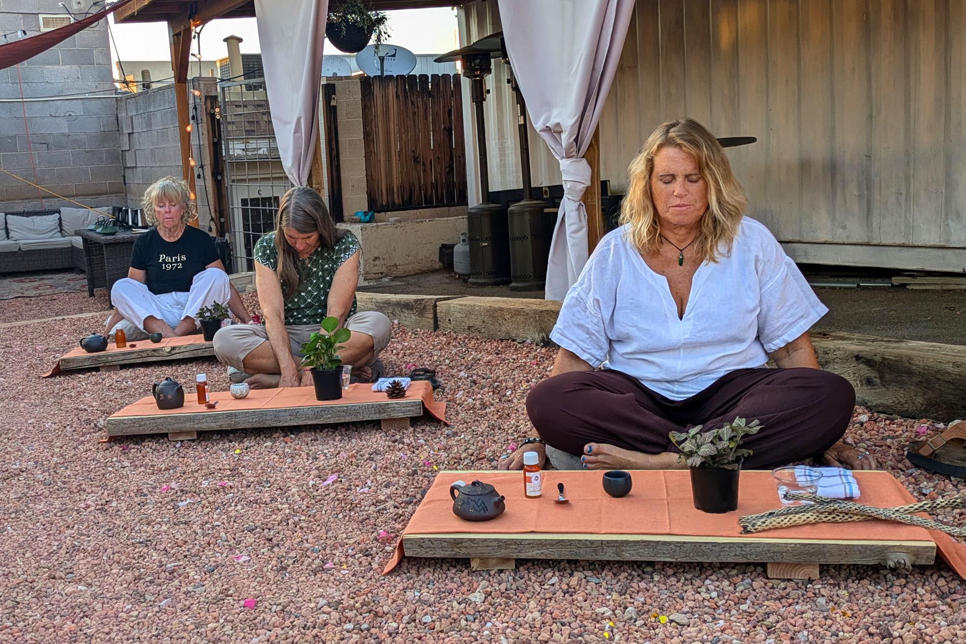 Clients at Tea Ceremony