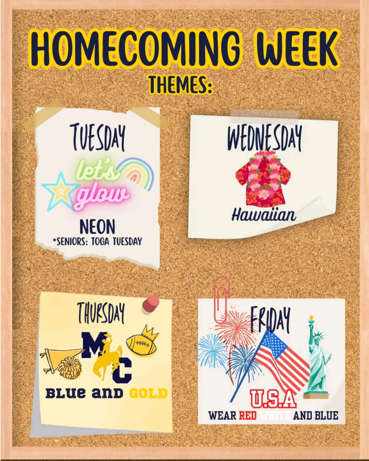 Updated Homecoming Dress Up Days