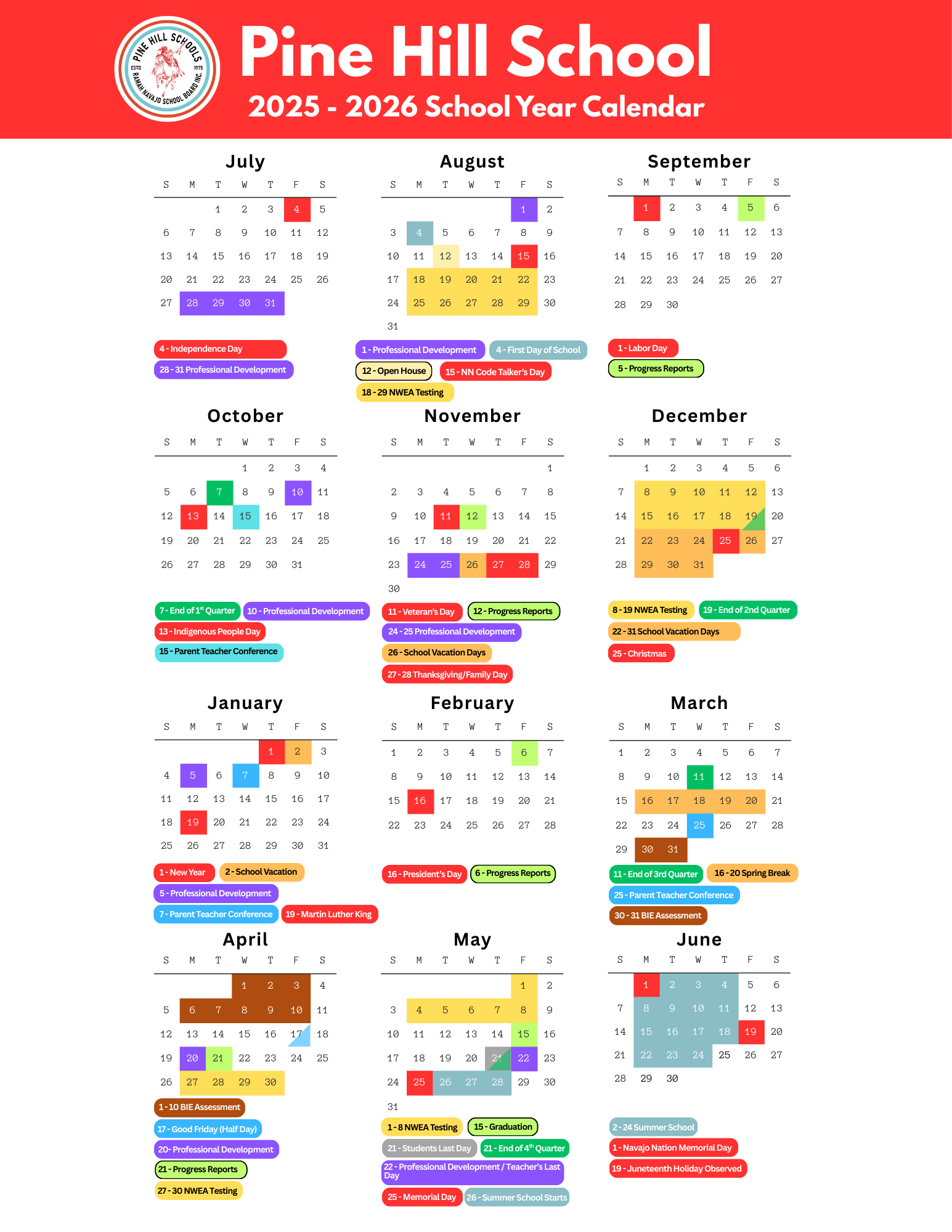 2025 2026 School Calendar