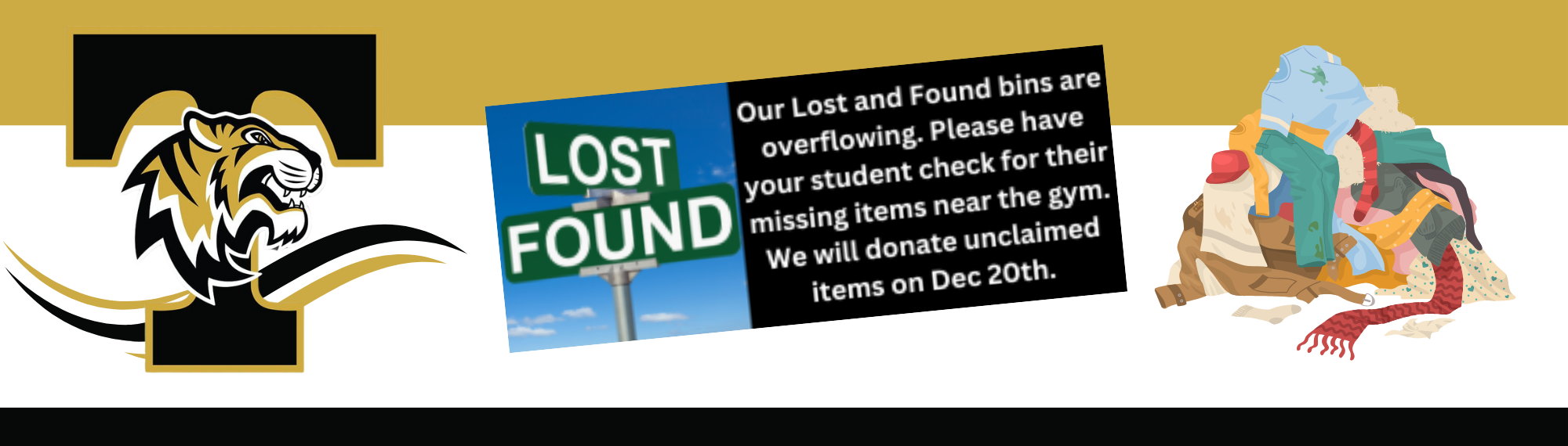 Lost and Found Pick Up by December 20