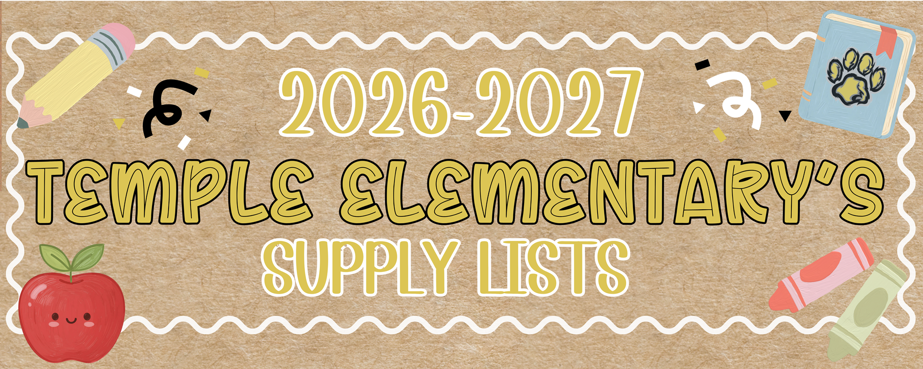 School supply list image
