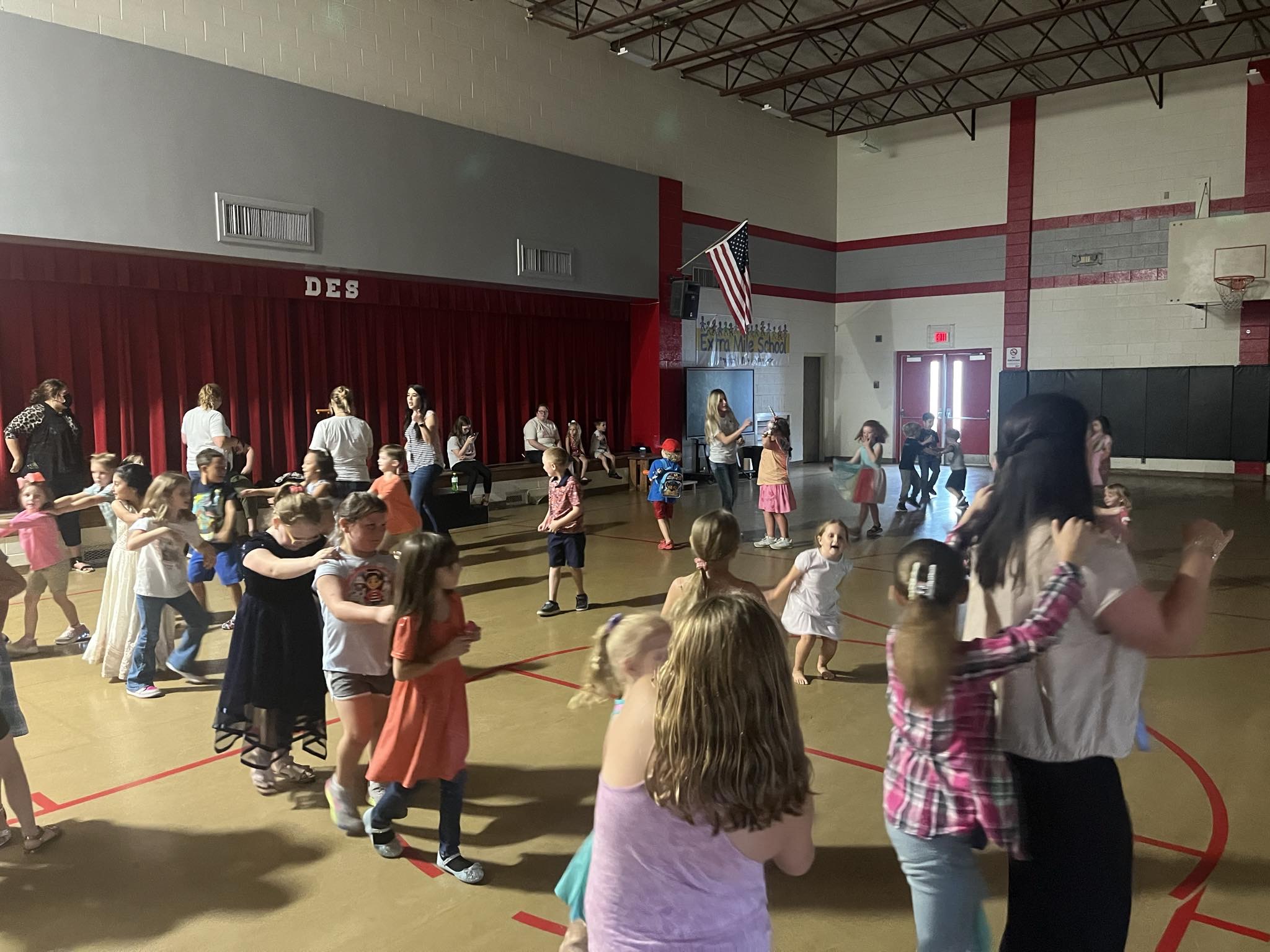 students dancing