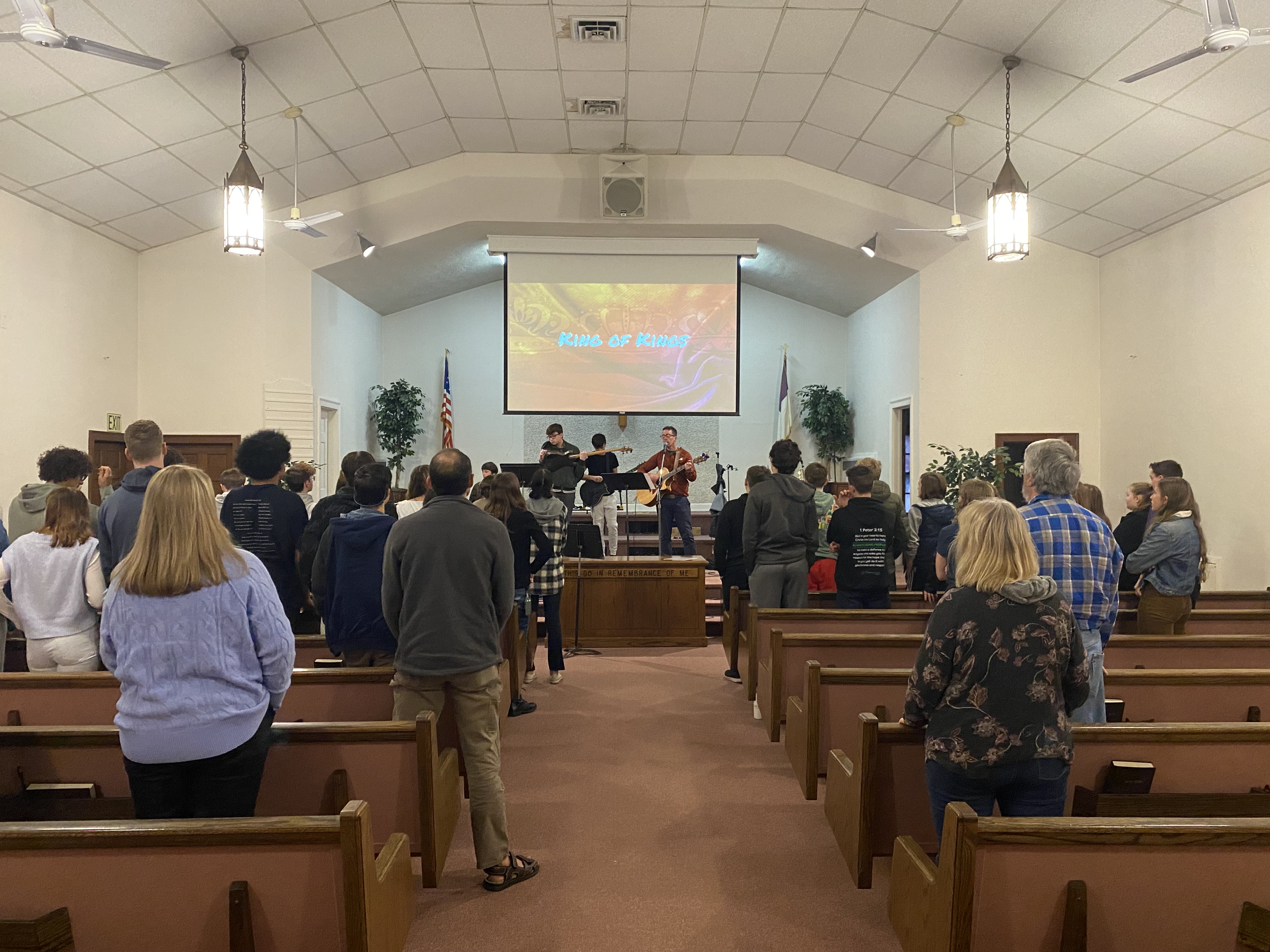 chapel service at new building