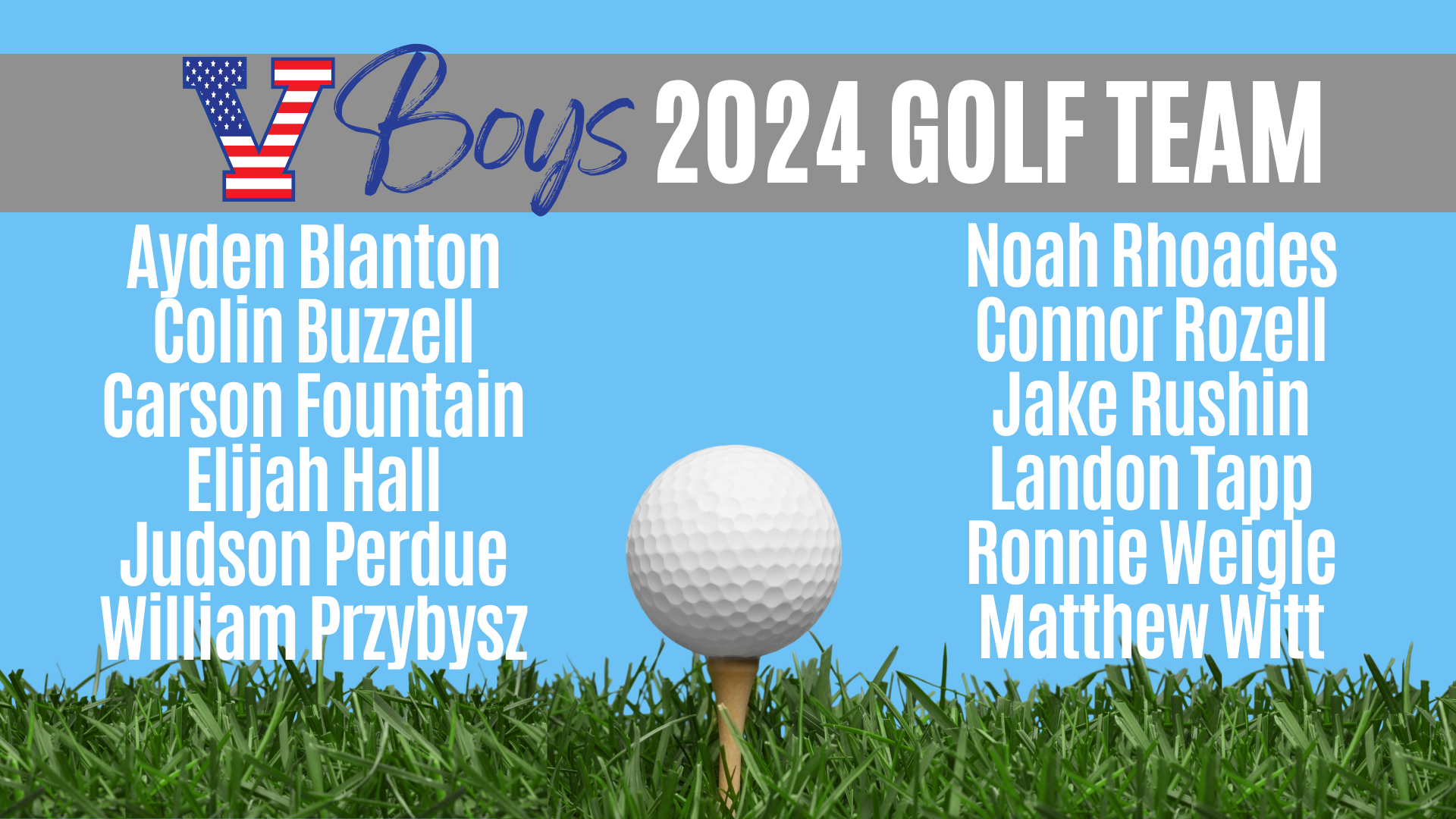 Boys Golf Team 2024
