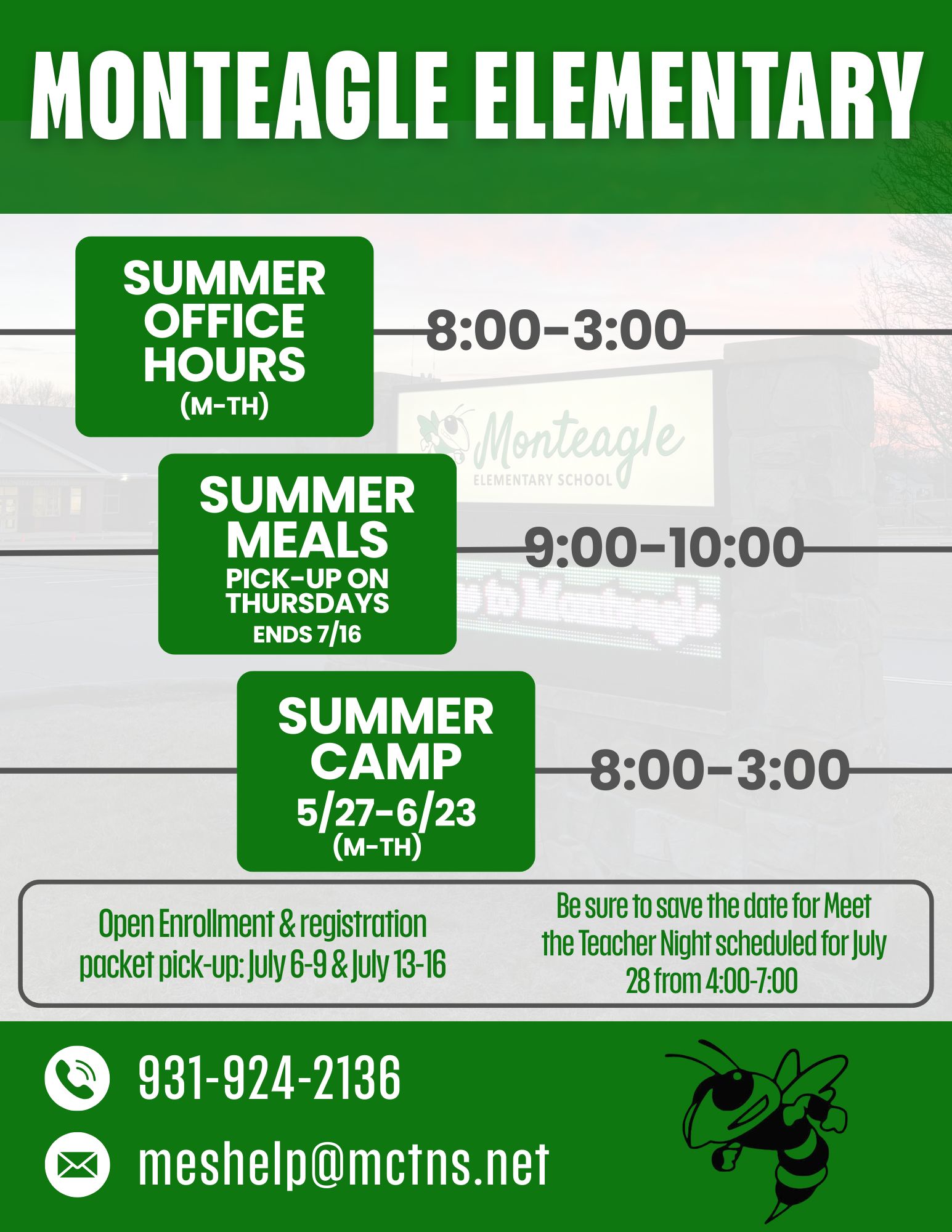 Summer Office Hours Summer Office Hours