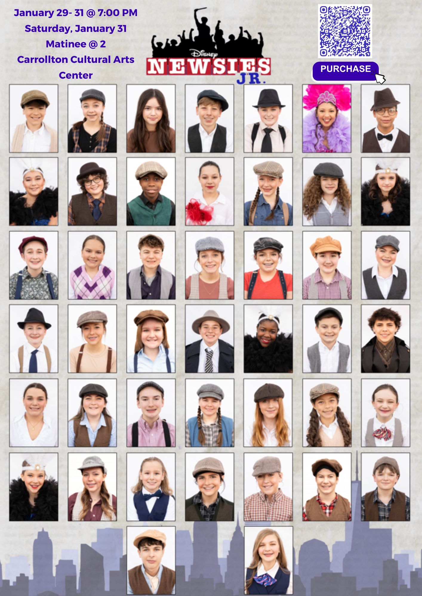 newsie flyer advertising the show