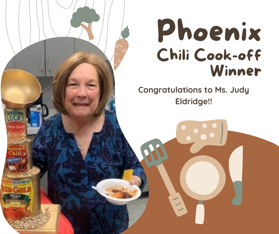 the winner of the phoenix chili cook-off is Judy Eldridge