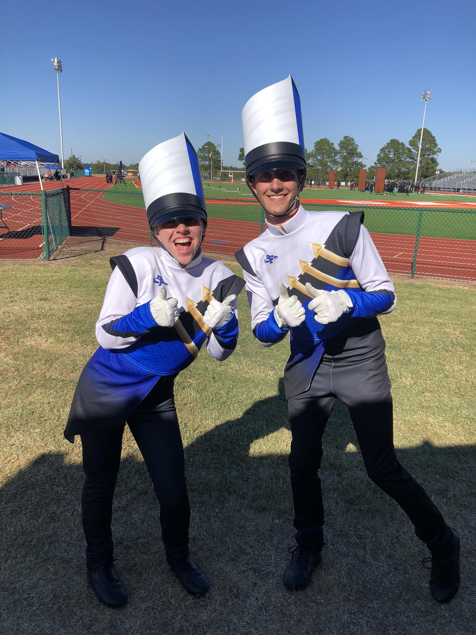 Drum Majors Henry Suggs and Natalie P'rda