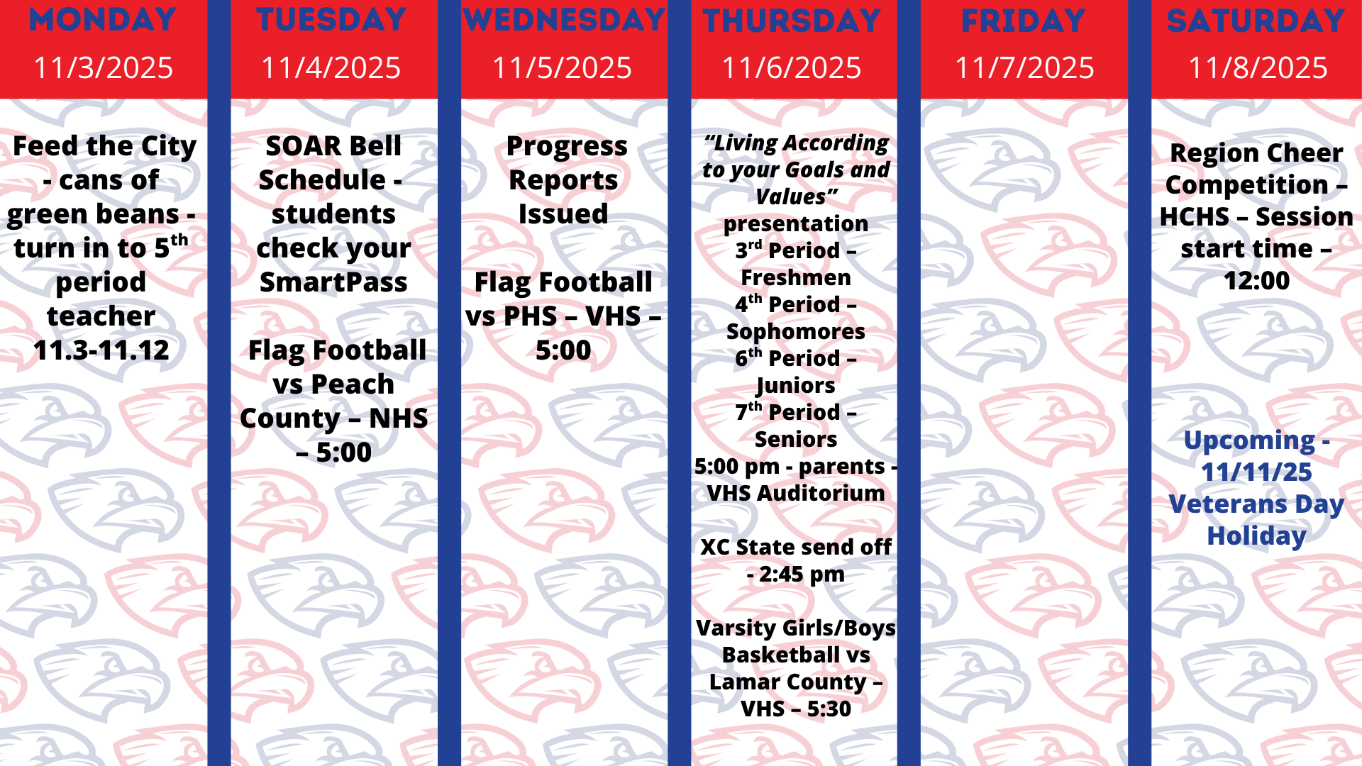 11.3.25 Week at a Glance