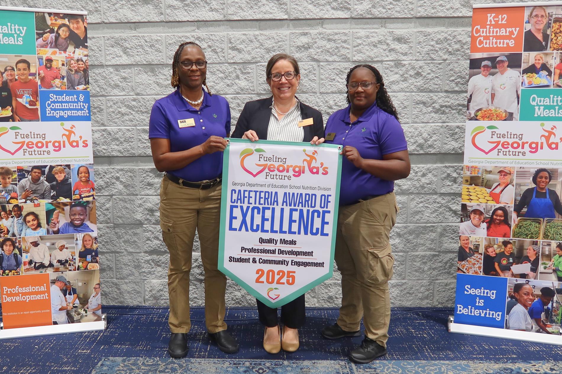 Cafeteria of Excellence Award Sumter County Middle School- Diane Monts- Margaret Goodin- Deandra Bryant