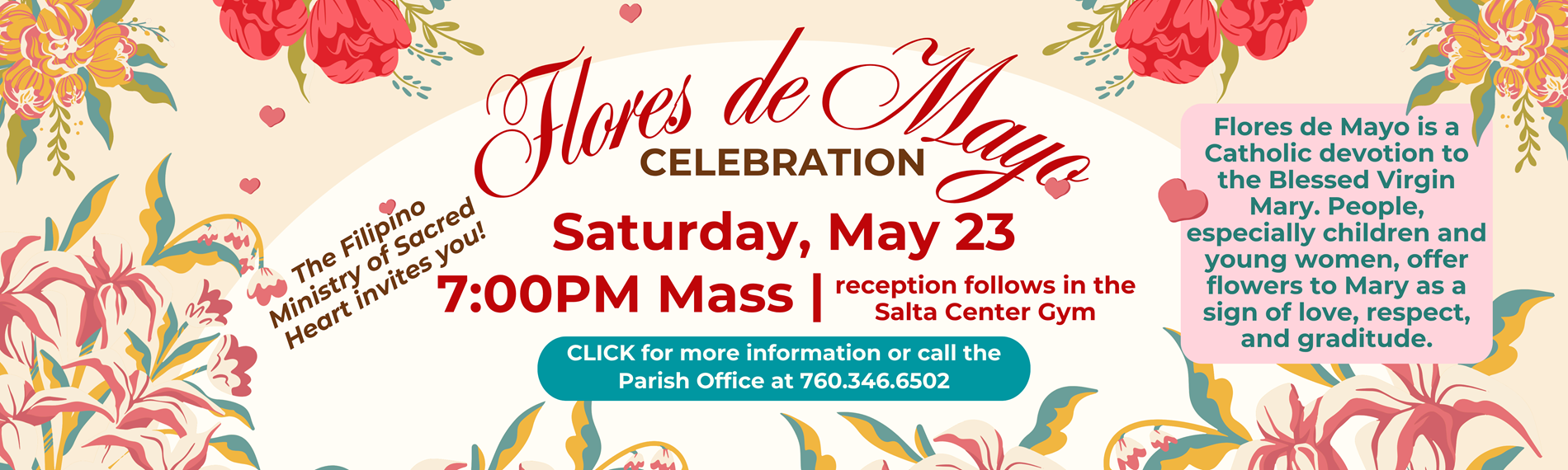 Flores de Mayo Sat May 23 7pm mass