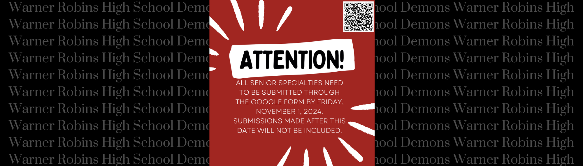 Senior Specialties Deadline 11-1-24