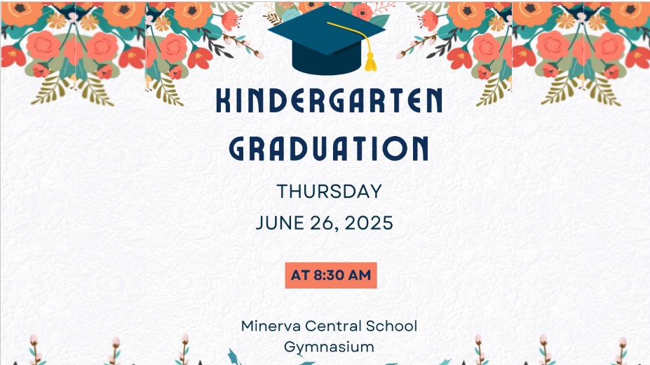 Kindergarten Graduation, June 26 8:30 AM MCS Gymnasium