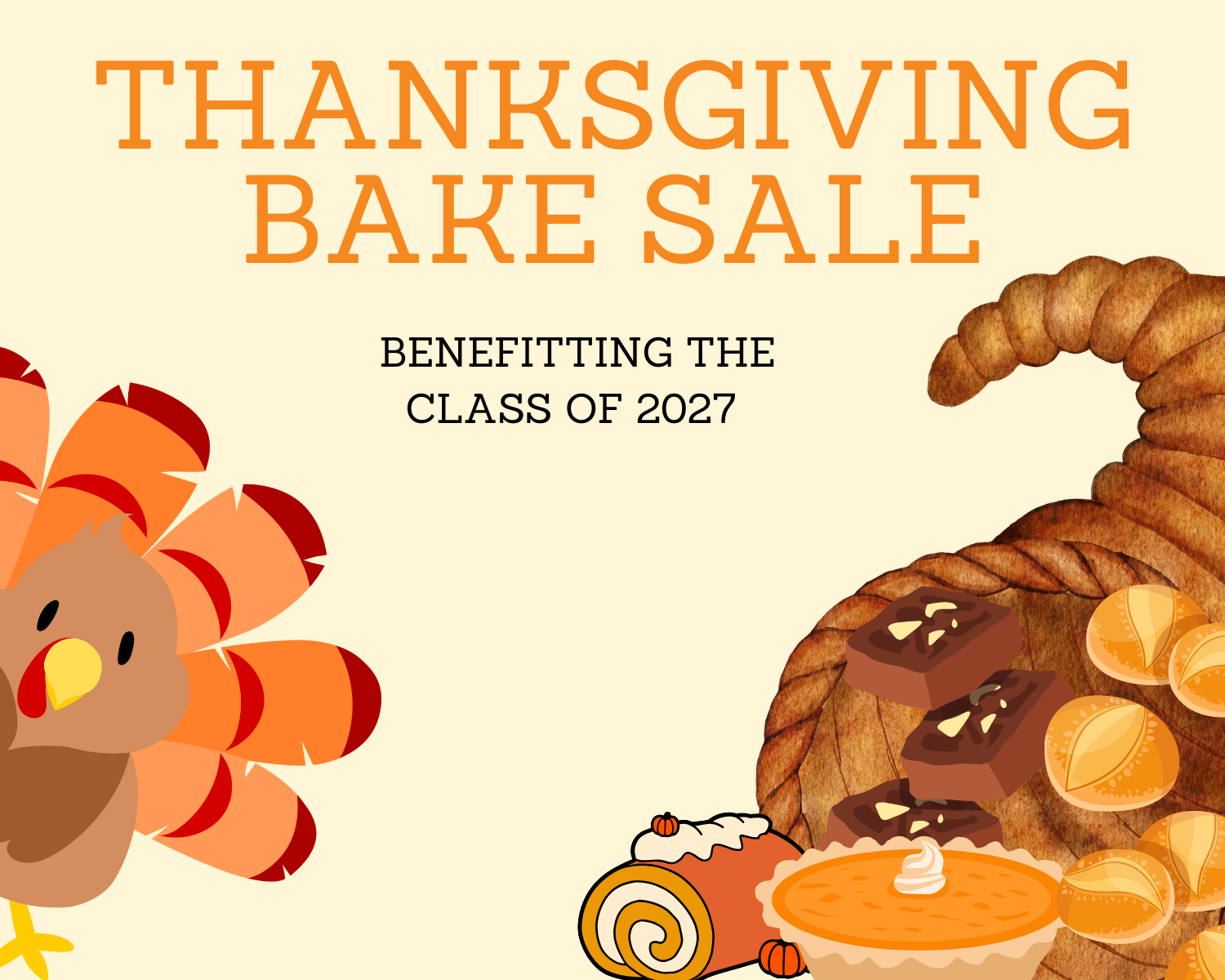 Thanksgiving Bake Sale Flyer