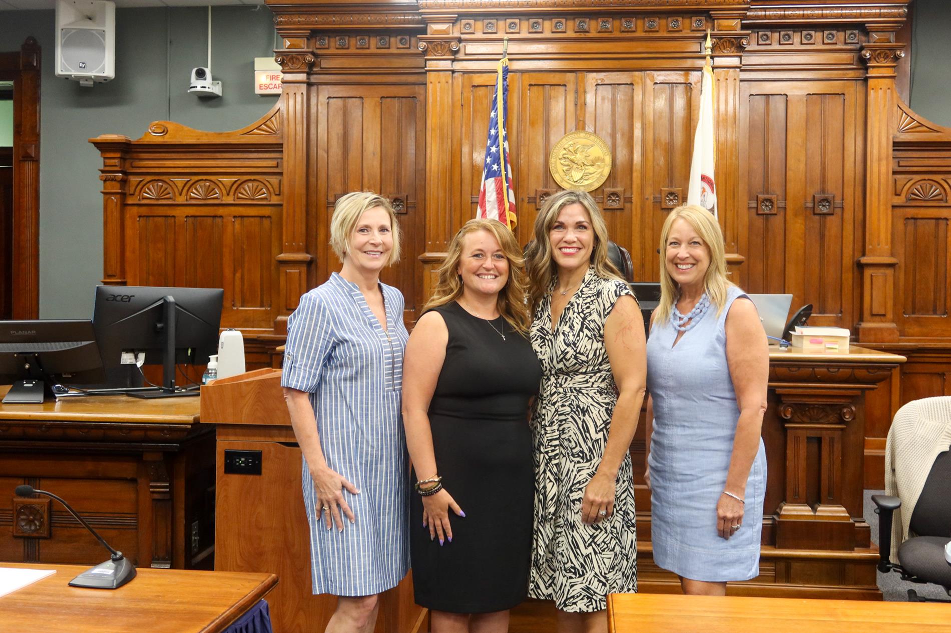 Jodi Scott, Lori Loving, Kathryn Jennings, Emily Adolphson, Katie sworn in