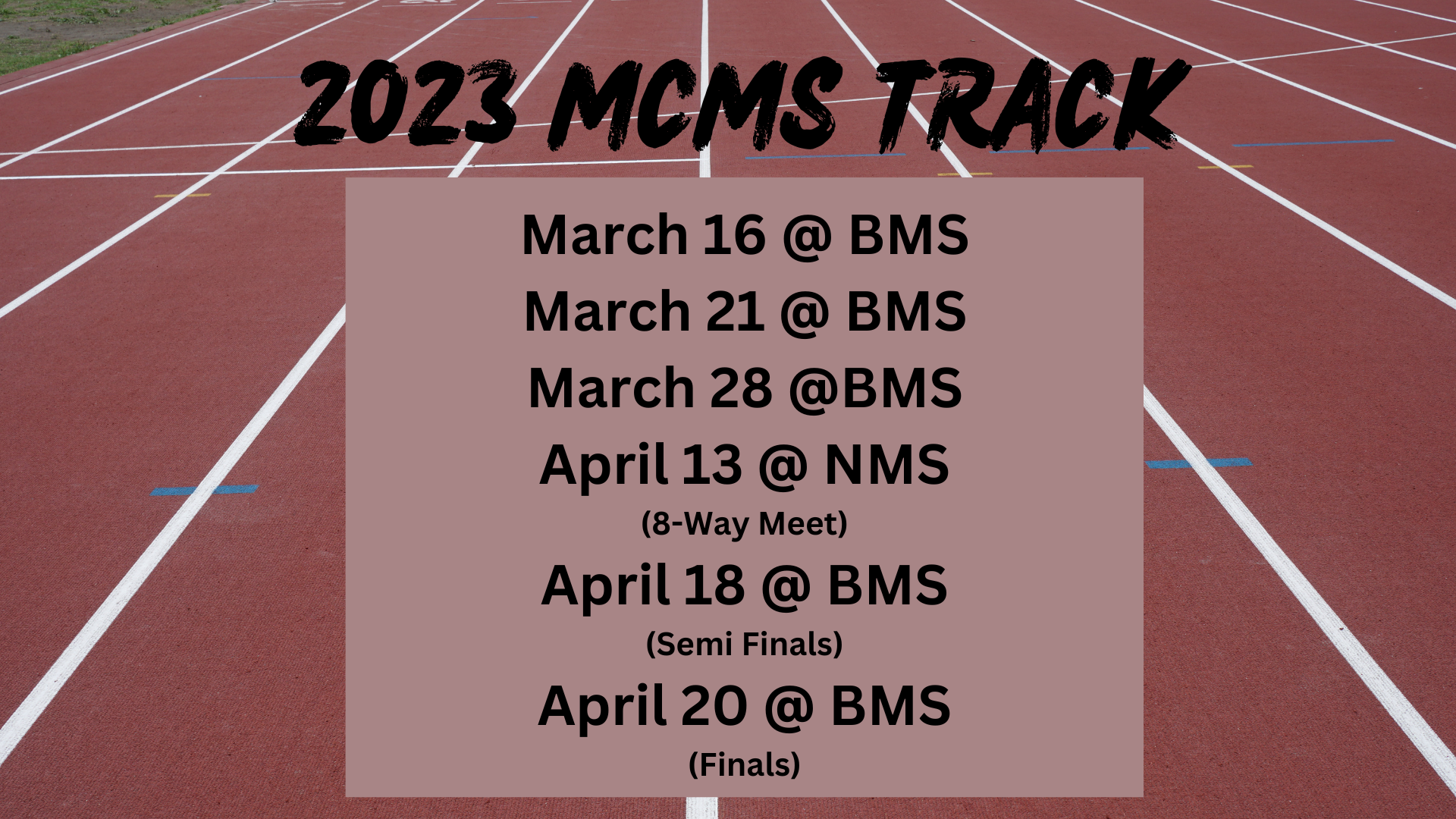 Track Schedule