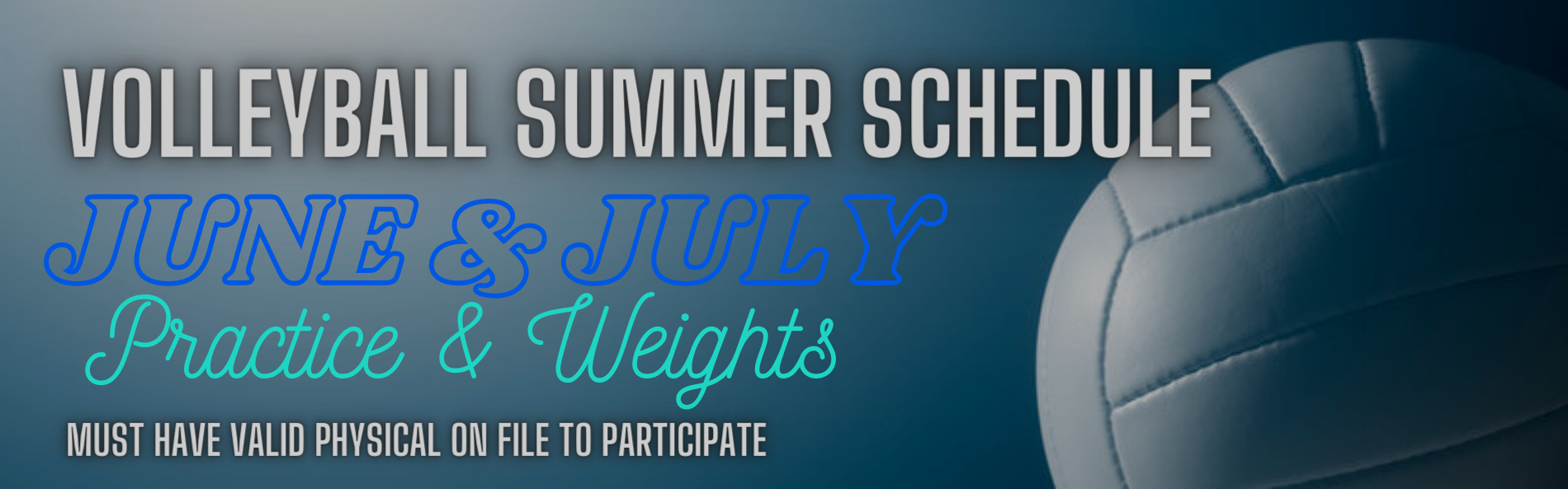 TMS Volleyball Summer Schedule