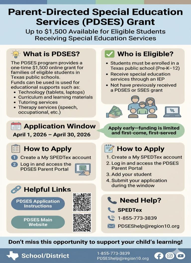 Flyer for PDSES Grant