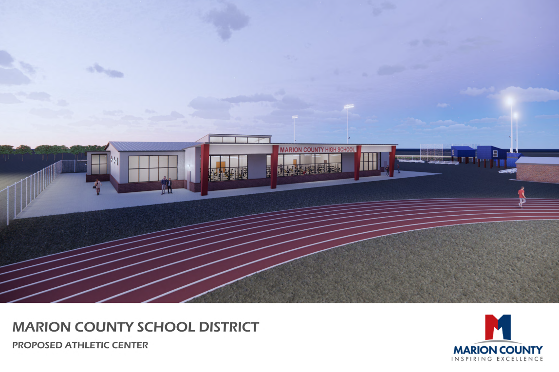 Athletic Facility Front Rendering