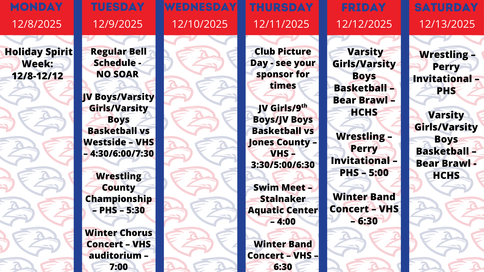 12.8.25 Week at a Glance