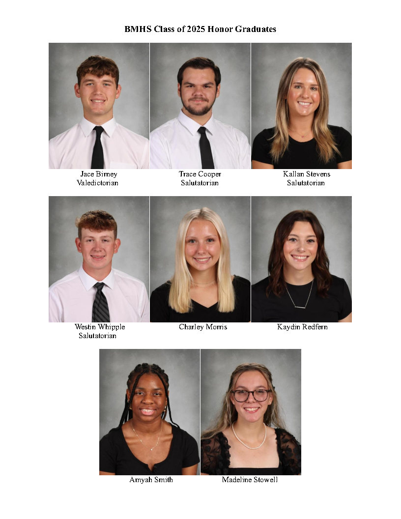BMHS 2025 Honor Graduates