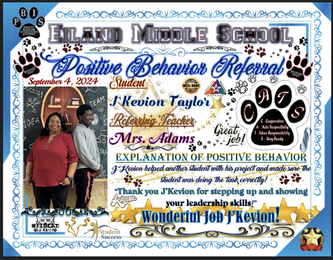 Positive Behavior Referrals 