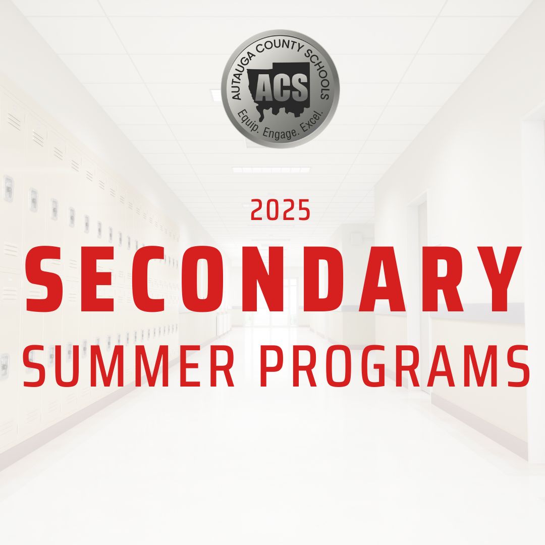 Secondary Summer Programs 2025 Graphic