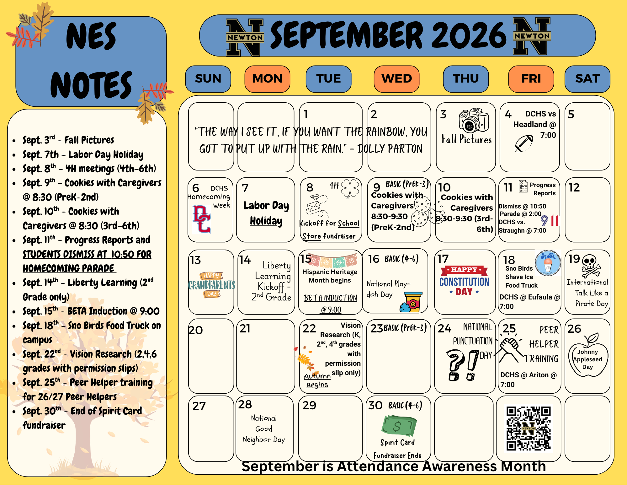September Calendar