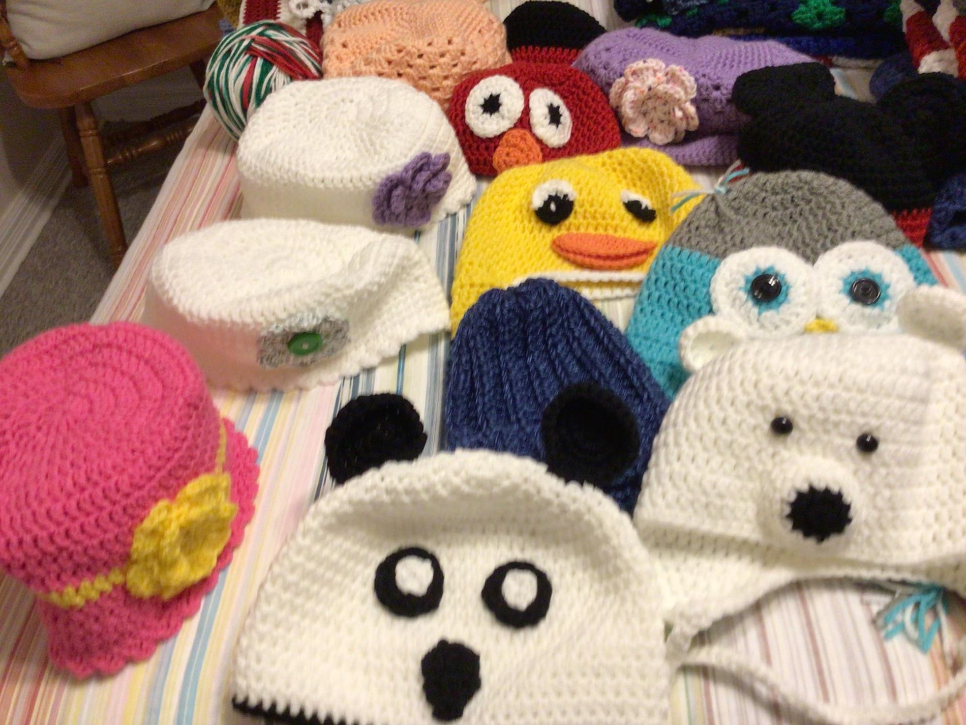 Hats made for Ronald McDonald House