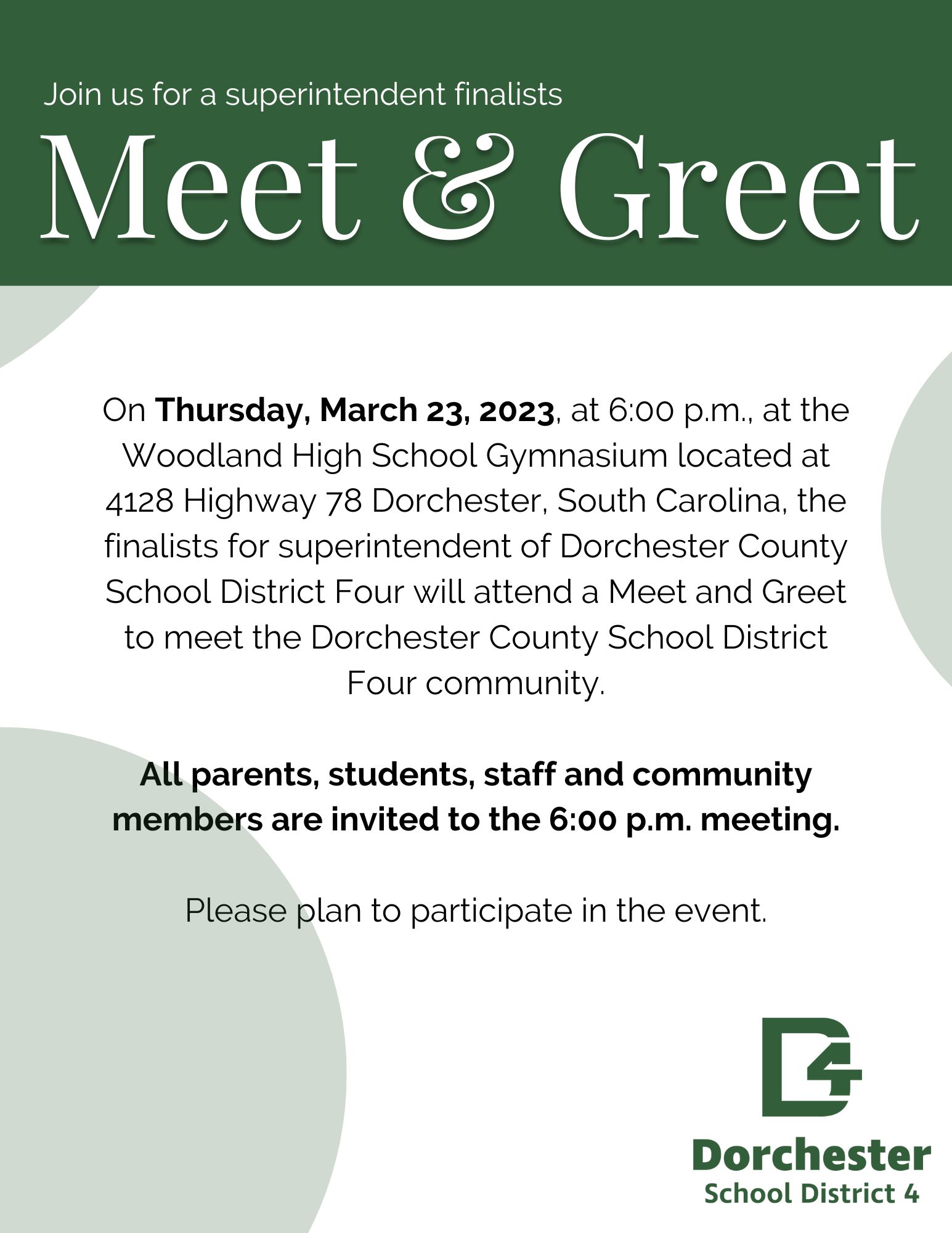 meet and greet announcement flyer