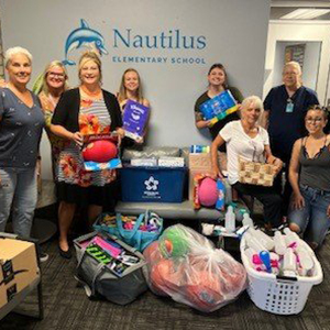 Havasu Baptist Church donated school supplies and recess equipment to Nautilus Elementary School.