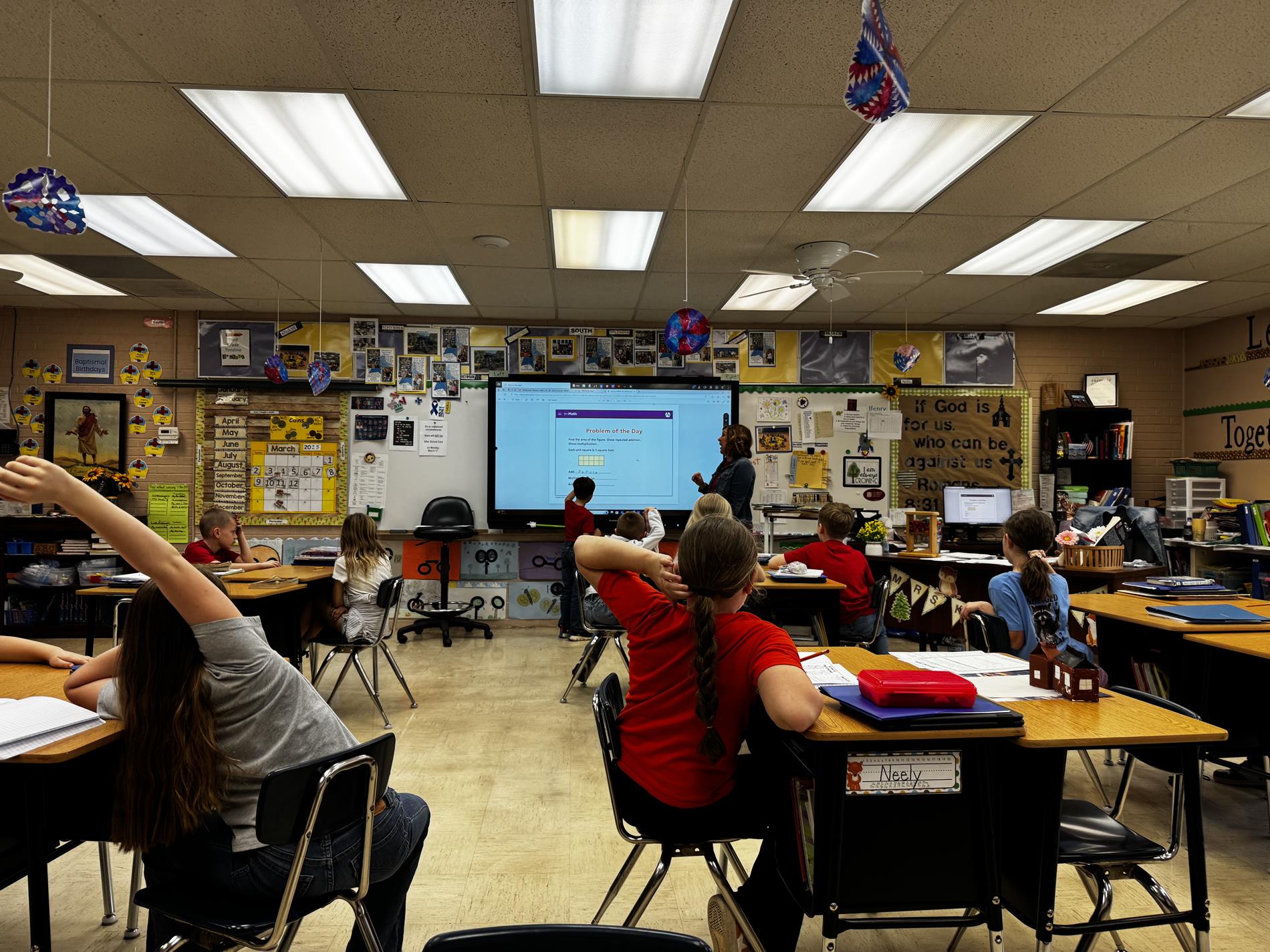 Photo of small class size.