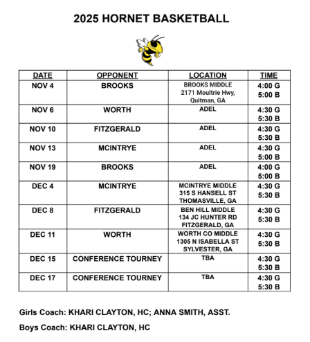 Basketball Schedule