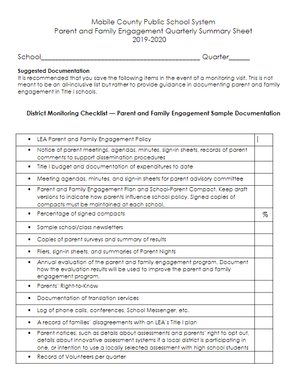 Engagement Sheet