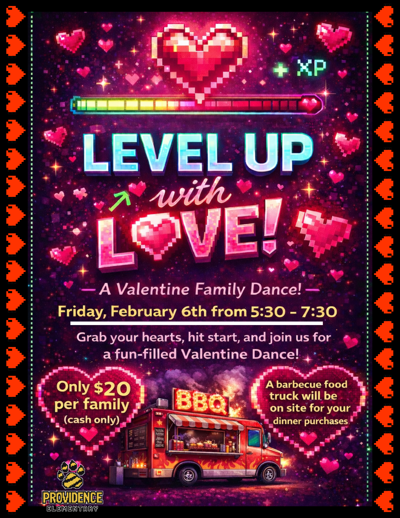 Family Valentines Dance Flyer