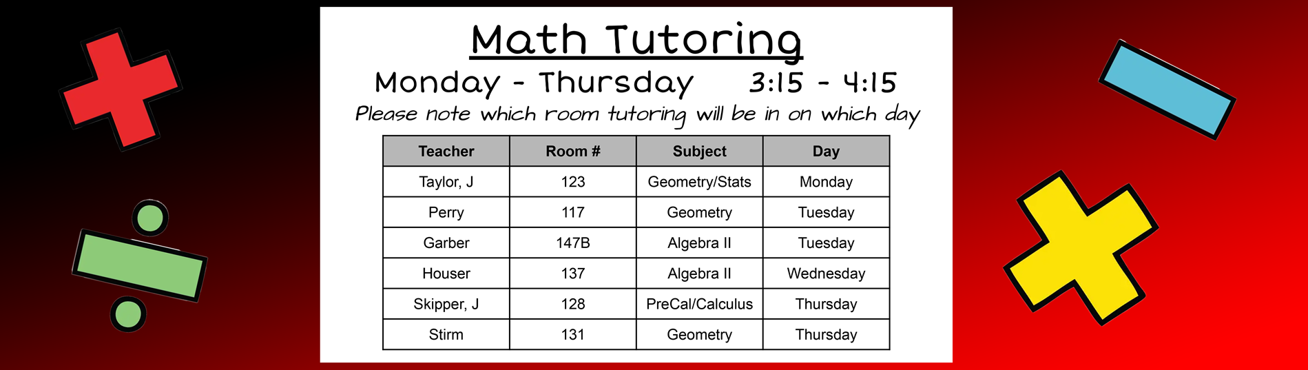 Math Tutoring