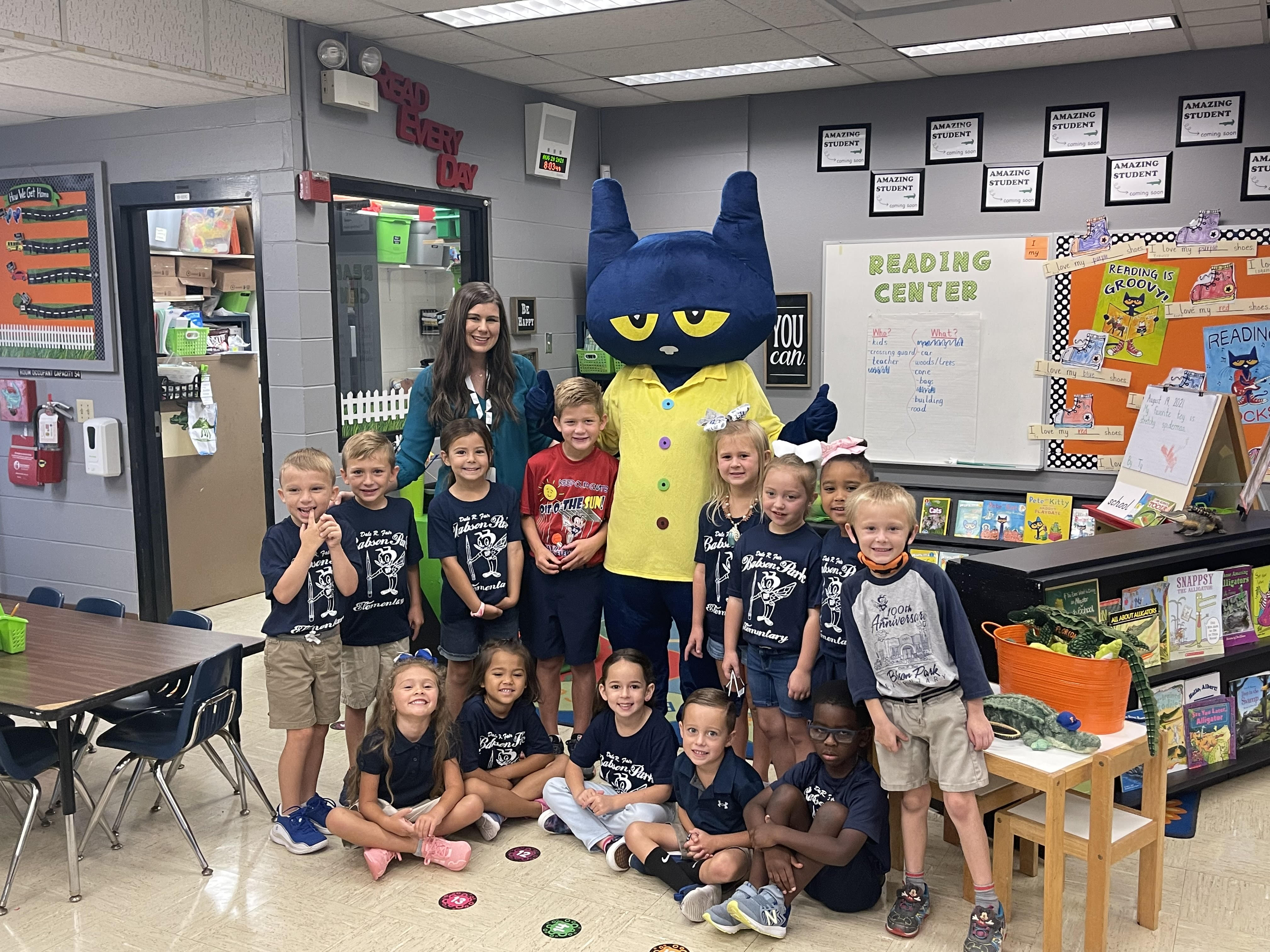 Pete the Cat with Mrs. Barker's Kindergarten Class